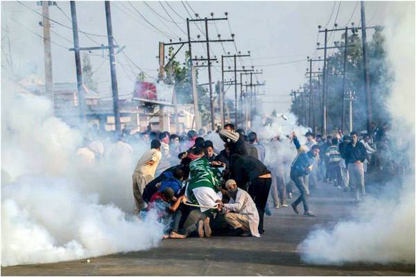 Tears and teargas at a funeral