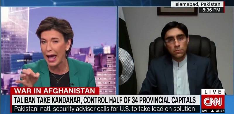 Moeed Yusuf Dismisses Accusations Of Pakistani Involvement In Panjshir Fighting On CNN Interview