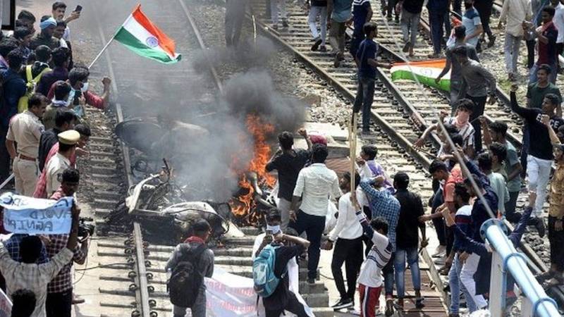 India: One Killed In Violent Protests Against Military Hiring Policy