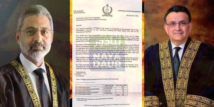 Justice Isa Urges CJP To 'Immediately' Convene Commission Meeting To Appoint Top Court Judges