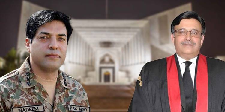 ISI Chief Calls On Chief Justice Umar Ata Bandial