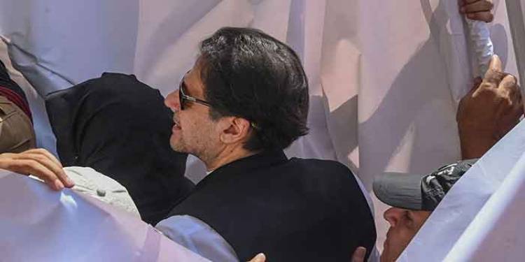 Water Bottle Hurled At Imran Khan In Islamabad Court