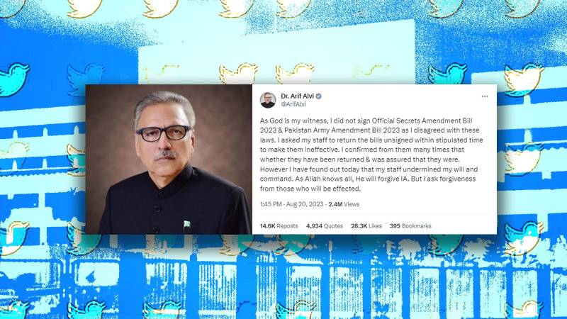 Arif Alvi tweet 2023