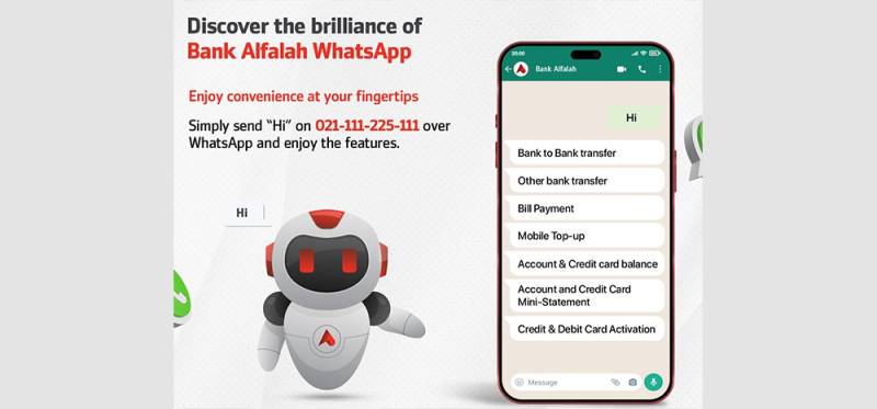 Bank Alfalah Enables Financial Transactions on WhatsApp