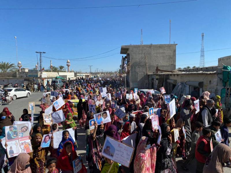 Families Of Baloch Missing Persons March From Turbat Towards Quetta