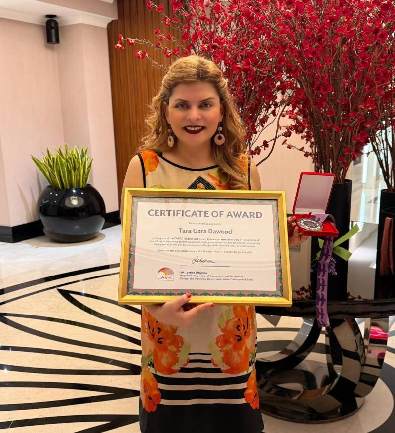 Tara Uzra Dawood Honored With CAREC Gender & Green Innovation Award 2025