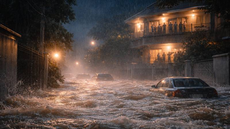 Inside A Cloudburst: Where Roads Turned Into Rivers